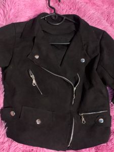 black cropped jacket