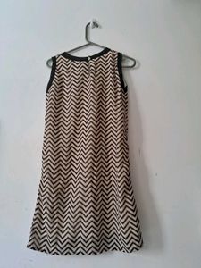 2 layer Printed Sleeveless Dress mid office wear