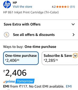 HP 861 Tri-color Ink Cartridge
