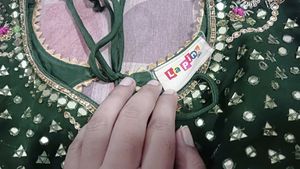 Mehendi Green Peplum Sharara Set