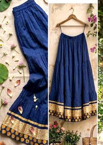 Navy Blue Ethnic Skirt 🤗
