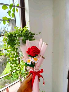 Handmade Crochet Rose Bouquet