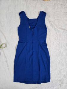 Vibrant Blue Sleeveless Sheath Dress bust 34