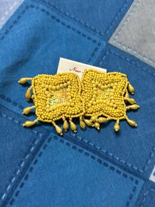 FLAWLESS Summery New Yellow Trendy Earrings