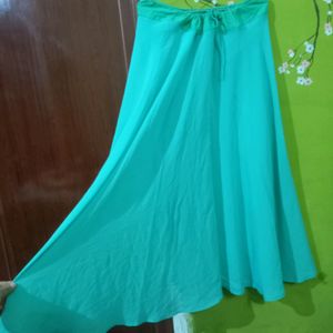 SEAGREEN GEORGETTE Suit Set With Circular Plazzo