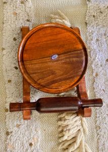 New Wooden Rolling Pin and Board Set
