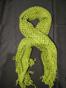Green Crochet Scarf