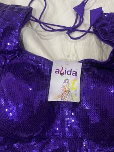 Sparkling Purple Sequin Blouse