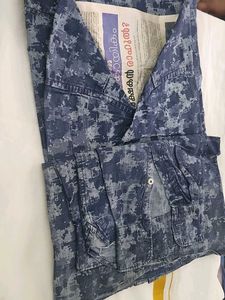Men's Digital Print Denim Shirt