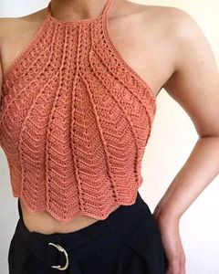 Green Crochet Halter Top