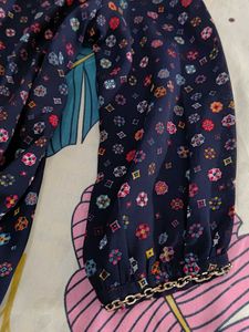 Floral Print Top Blue 💙