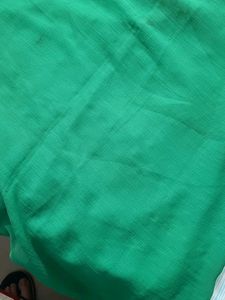 Elegant Emerald Green Dupatta with Lace Trim