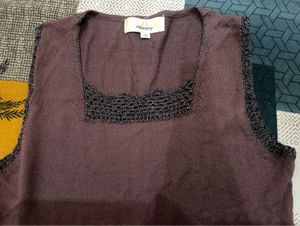 Stylish Sleeveless Top with Crochet Detail