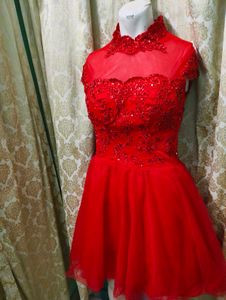 Red Lace Party Dress