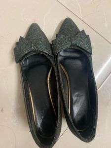 Sparkly Bow Ballet Flats