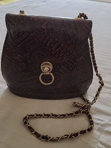Vintage Embossed Small Shoulder Bag