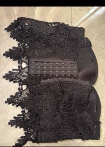 Elegant Black Lace Bustier Top