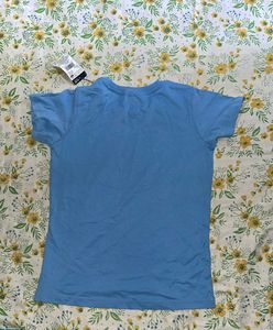 Cute Daisy Print Blue T-Shirt