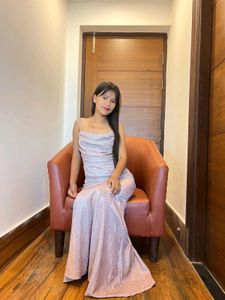 Sparkling Rose Gold Maxi Dress