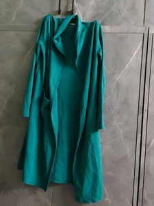 Teal Long Cardigan