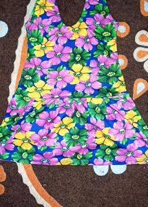 Girls Swimming Costume With Attached Underwear