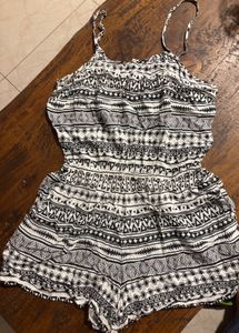 FLASH SALE@200 Patterned Black & White Romper