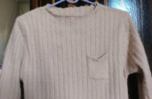Cozy Knit Sweater with Pocket Detail