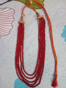 Red Crystal Beaded Necklace