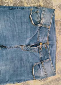 Distressed Blue Skinny Jeans