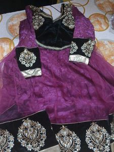 Purple Embroidered Lehenga Choli