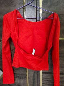 lana del rey red backless crop top