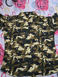 Stylish Camouflage Button-Up Shirt