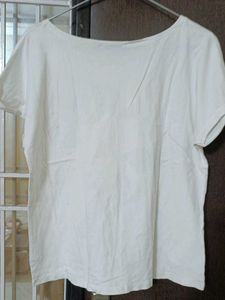 Abstract Print White T-Shirt