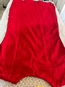 Stunning Red Embroidered kurta set