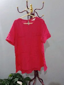 Vibrant Pink Short Sleeve Top
