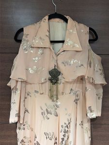 New Gown Peach cold shoulder