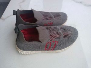 Men's Grey Slip-On Sneakers