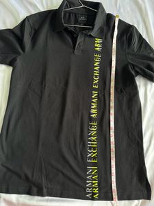 Armani Exchange Black Polo Shirt