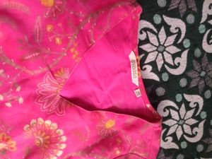 Pink Floral Print Kurta