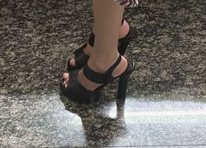 Stylish Black Platform Heels