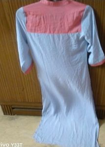 Light Blue &amp; Pink Kurta