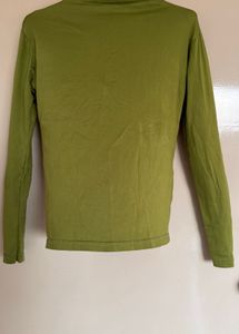Olive Green Long Sleeve Top