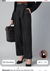 COMBO - Floral Print Top With Black Trousers
