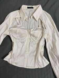 Chic Corset Shirt Top