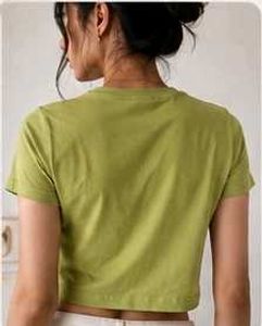 fitted green crop top