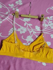 Yellow Cotton Bra