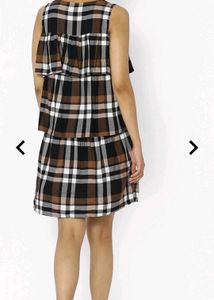 Checked Tiered Dress