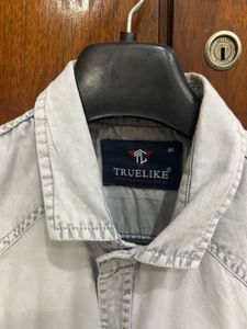 Men's Grey Denim Shirt