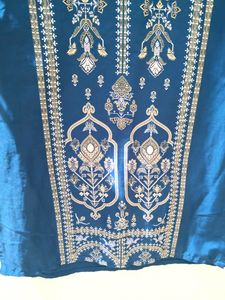 Blue Printed Straight Kurta