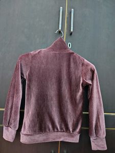 Stylish Girls' Velvet Turtleneck Top